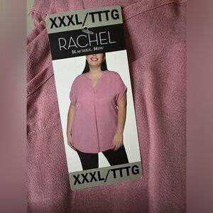 Blush coloured Rachel Roy v-neck shirt XL xxxl